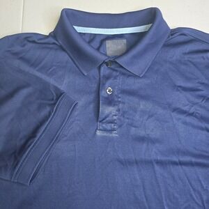 IZOD Men's Medium Navy‎ Blue Short Sleeve Polo Shirt -1327